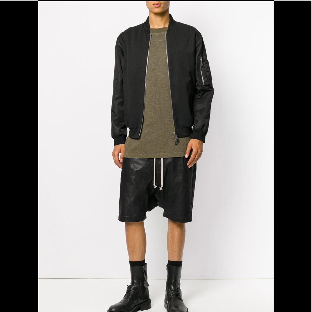 NWOT! Rick Owens Drop Crotch Leather Short